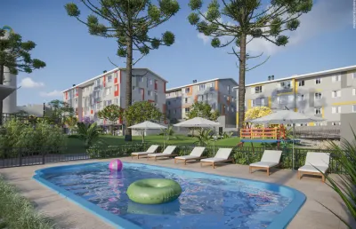 Apartamentos de 1 ou 2 quartos em condomínio clube no santa cândida - colinas do norte condomínio clube