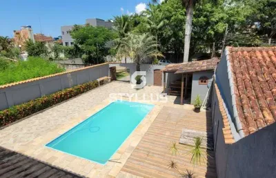 Casa em condomínio fechado com 3 quartos à venda na rua jornalista luiz eduardo lobo, vargem pequena, rio de janeiro, 233 m2 por r$ 840.000