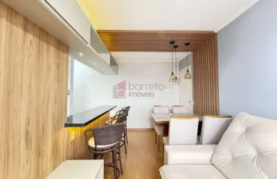Apartamento semi mobiliado para locação no condomínio morada dos pássaros - andorinhas em jundiaí/sp