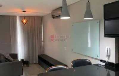 Flat mobiliado para locação no condomínio línea - jundiaí/sp