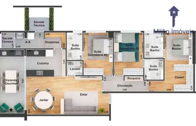 Apartamento 3 suítes à venda, 112 m² - jk boa vista - além ponte - sorocaba/sp