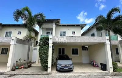 Casa duplex em condomínio com 3 suítes no eusébio - mobiliado