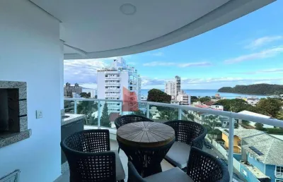 Locação: apartamento 3 suítes mobiliado e equipado, com vista mar - cabeçudas, itajaí