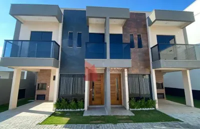 Sobrado condomínio fechado com 2 suítes para alugar, 98 m² por r$ 5.000/mês - gravatá - navegantes/sc