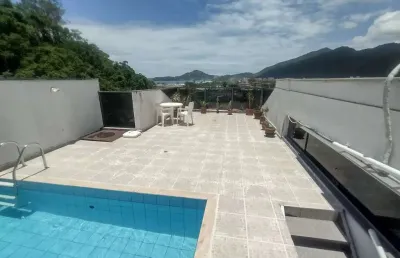 Apartamento cobertura duplex à venda na praia do tenório em ubatuba/sp.