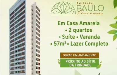 Apartamento à venda, 2 quartos, 1 suíte, 1 vaga, casa amarela - recife/pe