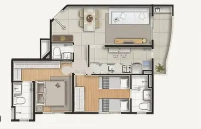 Apartamento com 2 quartos à venda no Parque Industrial, São José dos Campos 