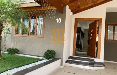 Casa 3 dorm com suíte piscina e área gourmet no jardim oásis - ca326