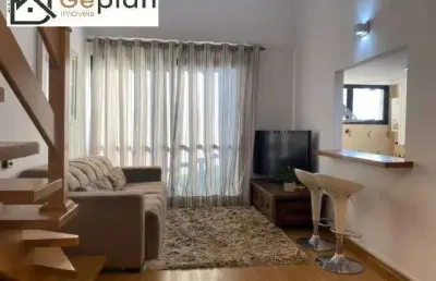 Excelente aptº duplex/51m², paraíso c/01 dorm s/suíte, sala 2 amb, 01 vaga
