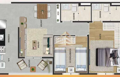 Apartamento com 2 dormitórios à venda, 47 m² por r$ 381.329,80 - vila augusta - guarulhos/sp