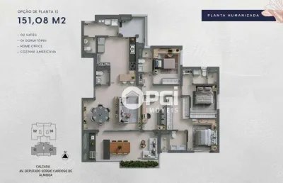 Apartamento com 3 dormitórios à venda, 151 m² por r$ 1.347.265 - jardim olhos d'água - ribeirão preto/sp