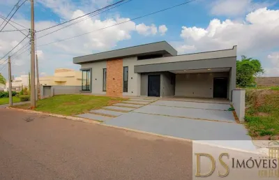 Casa nova no condomínio santa mônica em itu/sp, com área total de 803 m², área construida de 284 m², espaços integrados, escritório, piscina e mais