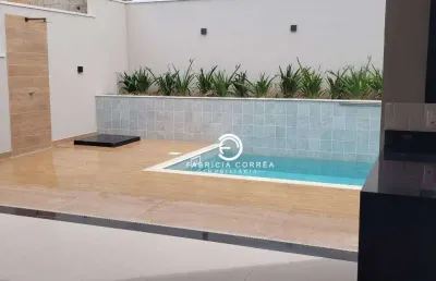 Sobrado moderno com 4 suítes, energia solar e piscina
