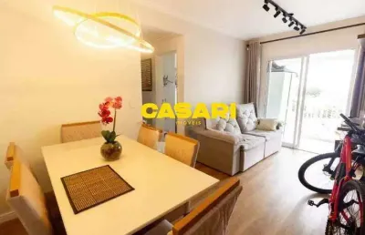 Apartamento à venda com 2 dormitórios e varanda gourmet 59 m² | campestre santo andré/sp