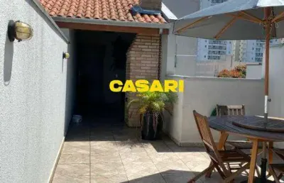 Cobertura à venda na vila valparaíso, santo andré - 2 dormitórios, 87 m² e churrasqueira vila valparaíso - santo andré/sp