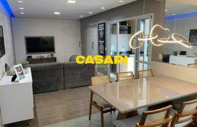 Apartamento com 3 dormitórios à venda, 86 m² - vila valparaíso - santo andré/sp