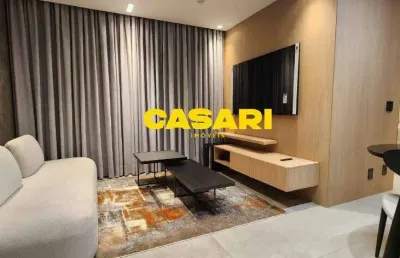 Flat com 1 dormitório à venda, 44 m² - centro - santo andré/sp