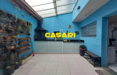 Sobrado com 3 dormitórios à venda, 111 m² - vila scarpelli - santo andré/sp