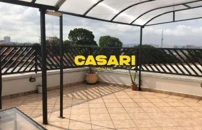 Cobertura com 3 dormitórios à venda, 180 m² - nova gerti - são caetano do sul/sp