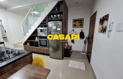 Cobertura com 2 dormitórios à venda, 100 m²- vila scarpelli - santo andré/sp