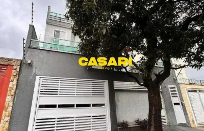 Cobertura com 2 dormitórios à venda, 96 m² - vila lutécia - santo andré/sp