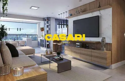 Apartamento com 3 dormitórios à venda, 127 m² - centro - santo andré/sp