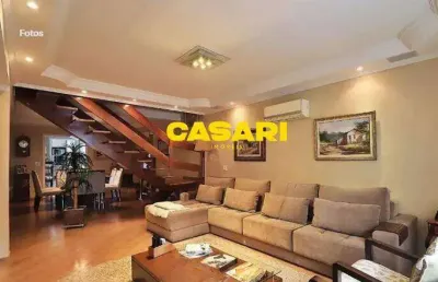 Sobrado com 3 dormitórios à venda, 266 m² - paraíso - santo andré/sp