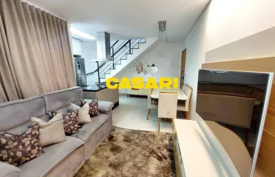 Cobertura com 2 dormitórios à venda, 100 m² - parque jaçatuba - santo andré/sp