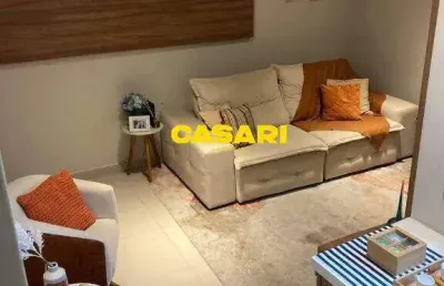 Cobertura com 2 dormitórios à venda, 80 m² por r$ 575.000,00 - vila scarpelli - santo andré/sp