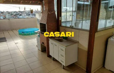 Cobertura com 2 dormitórios e churrasqueira à venda na vila tibiriçá - santo andré