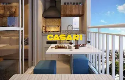 Apartamento com 2 dormitórios à venda, 64 m² pronto para morar - bairrocampestre - santo andré/sp