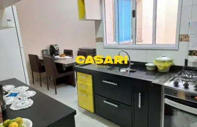 Cobertura à venda, 128 m² - 2 dormitórios, área para churrasqueira, 1 vaga - vila alto de santo andré - santo andré/sp