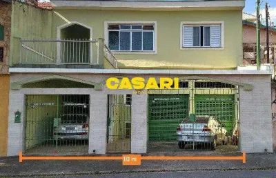 Sobrado com 4 dormitórios e 6 vagas à venda no jardim do estádio, santo andré