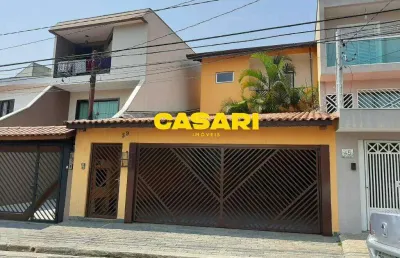 Sobrado com 3 suítes e 236 m² à venda na vila scarpelli – santo andré/sp