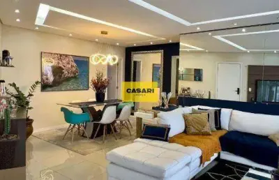 Apartamento alto padrão de 150m² com 3 suítes e varanda gourmet no centro de são bernardo do campo