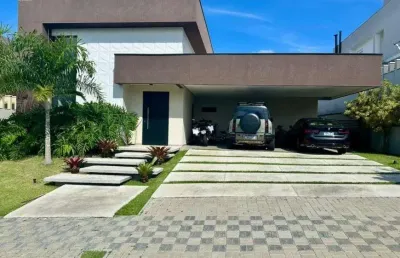 Fabulosa casa térrea com 4 suítes à venda, 450 m² útil e 760 m² terreno no cond. reserva do paratehy