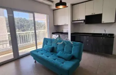 Apartamento semimobiliado com 1 suíte, 49 m² - venda por r$ 620.000 ou aluguel por r$ 4.703/mês - edifício trix tamboré - santana de parnaíba/sp