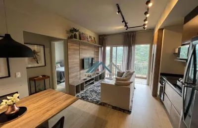 Apartamento mobiliado com 2 dormitórios, sendo 1 suíte à venda, 58 m² por r$ 890.000 - edifício trix tamboré - santana de parnaíba/sp