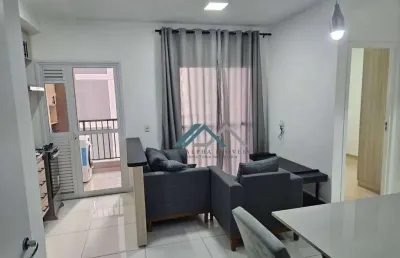 Apartamento mobiliado com 2 dormitórios para alugar, 52 m² por r$ 4.670/mês - apice park - barueri/sp
