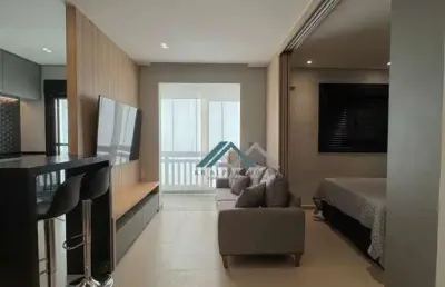 Studio mobiliado com 1 dormitório para alugar, 40 m² por r$ 6.613/mês - fiori - barueri/sp