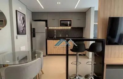 Studio mobiliado com 1 dormitório para alugar, 40 m² por r$ 6.613/mês - fiori - barueri/sp