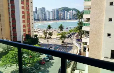 Residencial ilha de ibiza apartamento com 3 dormitórios à venda, 110 m² por r$ 950.000 - praia das asturias frente mar - guarujá/sp