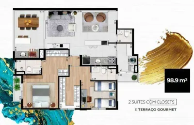 Apartamento com 3 dormitórios à venda, 99 m² por r$ 986.000,00 - centro - guarulhos/sp