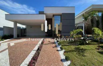 Casa à venda em paulínia, condominio terras do cancioneiro betel, com 3 suítes, com 196 m²