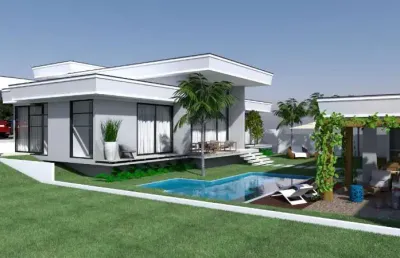 Casa nova térrea de alto padrão no condomínio  equilibrium em atibaia sp 4 suítes, piscina, área gourmet.