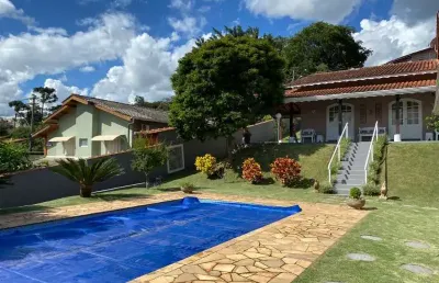 Casa/chácara em condomínio fechado com portaria e segurança com controle de acesso 24 horas!  .  4 dormitórios, duas suítes