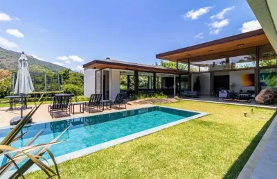 Casa nova térrea no condomínio flamboyant em atibaia sp 4 suítes piscina churrasqueira mobiliada