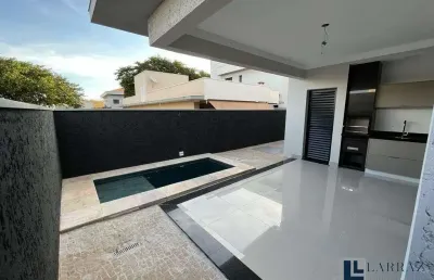 Ótima casa nova alto padrão para venda na vila do golfe, cond. buona vita ribeirão, 3 suites, varanda gourmet e piscina em 252 m2 total, lazer complet