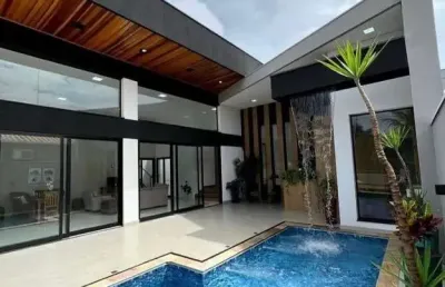 Maravilhosa casa alto padrão para venda em rifaina no luxuoso condomínio morada da fronteira, 3 suítes em 400 m2 de área total. porteira fechada