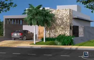 Lançamento. casa nova para venda no charmoso condominio quinta da mata em ribeirão preto, 3 dorm com 1 suite, varanda e piscina em 250 m2 de área tota